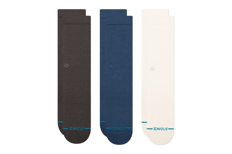 Stance Icon 3 Pack Socks - Charcoal