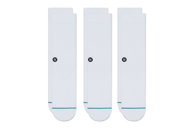 Stance Icon 3 Pack Socks - White
