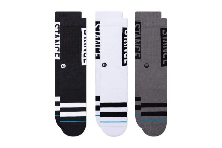 Stance OG 3 Pack Socks - Black/White/Grey