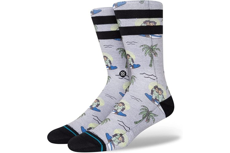 Stance Surfing Monkey Crew Socks - Grey