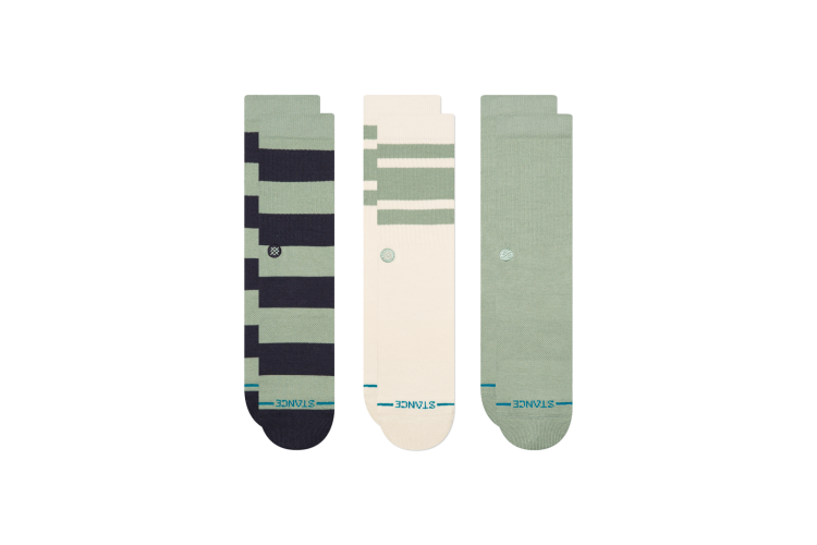 Stance Townie 3 Pack Crew Socks - Sea Green
