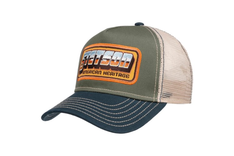 Stetson American Heritage Patch Trucker Cap - Olive