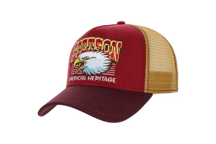 Stetson Eagle Head Trucker Cap - Bordeaux