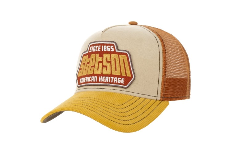 Stetson Since 1865 Brickstone Trucker Cap - Beige/Rust