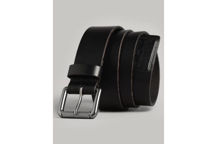 Superdry Badgeman Leather Belt - Black