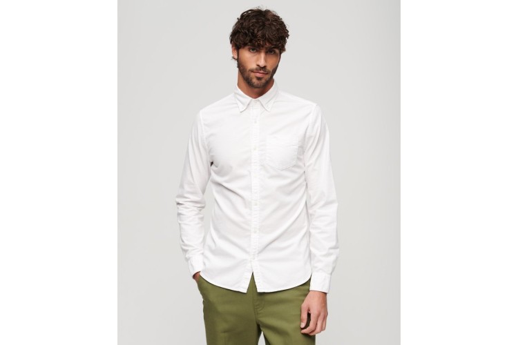 Superdry Cotton Oxford L/S Shirt - Optic