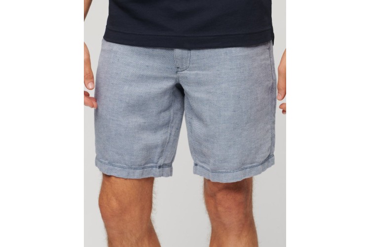 Superdry Drawstring Linen Shorts - Navy/Optic