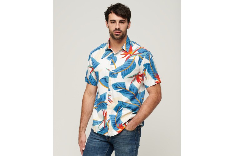 Superdry Hawaiian S/S Shirt - Optic Paradise