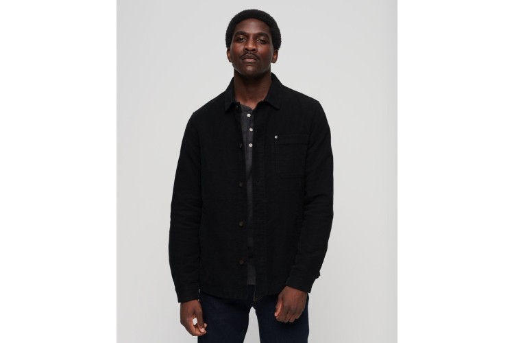 Superdry Merchant Moleskin Overshirt - Black