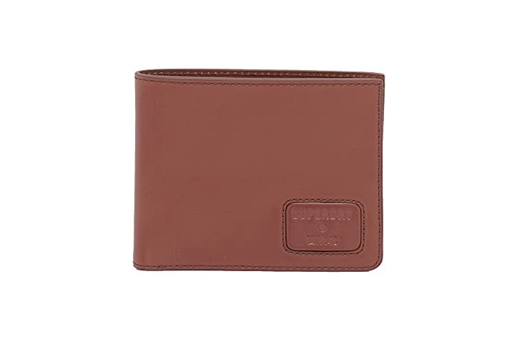 Superdry NYC Bi-Fold Leather Wallet Tan Brown