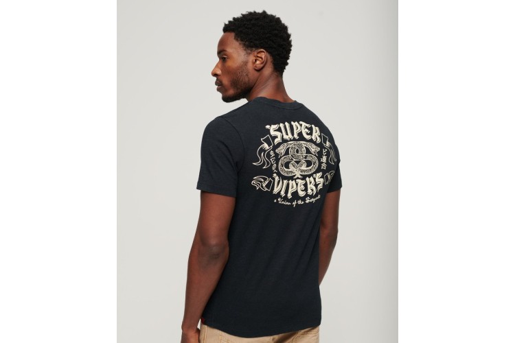 Superdry Retro Rocker Graphic S/S T-Shirt - Black