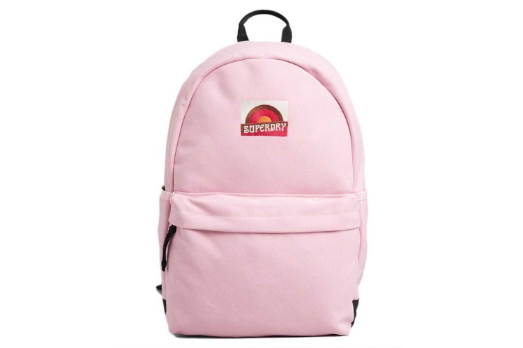 Superdry Vintage Rainbow Patch Montana backpack - Desert Sand Pink