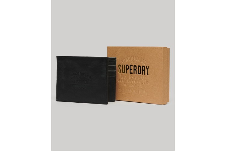 Superdry Leather Wallet In A Box - Black