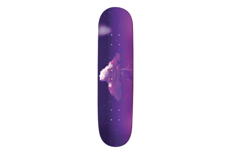 Thank You Head In The Purple Rain Cloud Skateboard Deck - 8.25