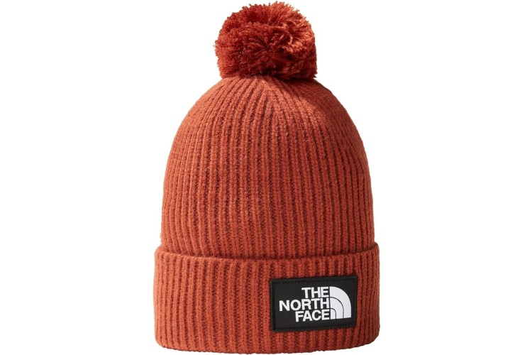 The North Face Logo Pom Beanie - Brandy Brown