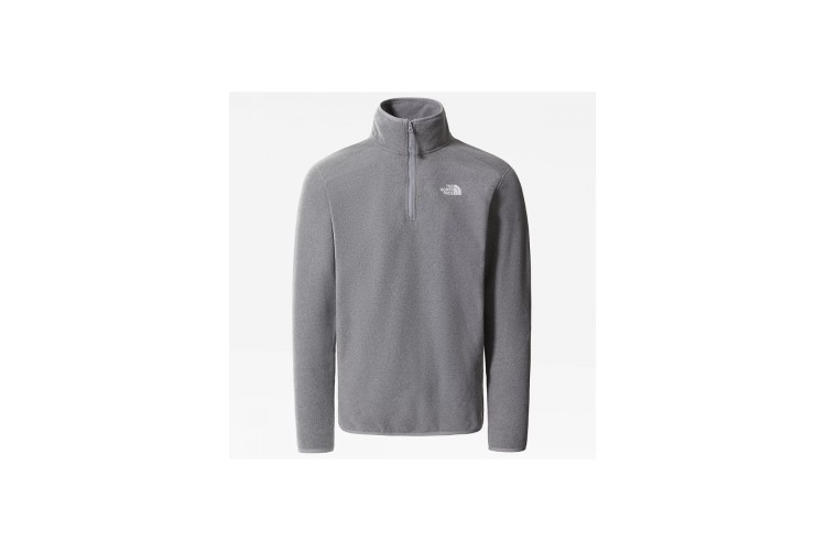 The North Face TNF M 100 Glacier 1/4 Zip Fleece Top - Medium Grey Heather 