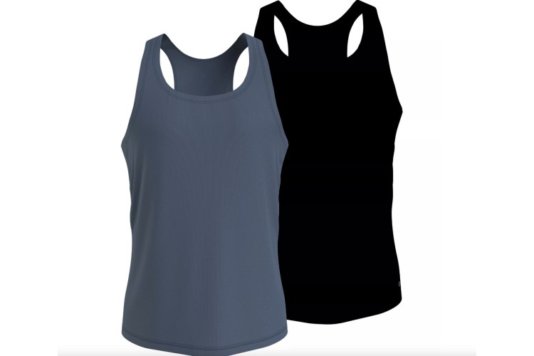 Tommy Hilfiger 2 Pack Everyday Luxe Tank Top - Black/Blue Coal