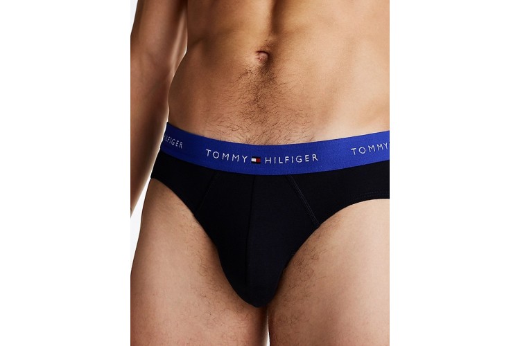 Tommy Hilfiger 3-Pack Logo Waistband Briefs - Bright Blue