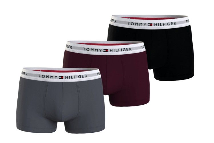 Tommy Hilfiger 3 Pack Trunk -  Fossil Grey/D Burgundy/Black - 0uj