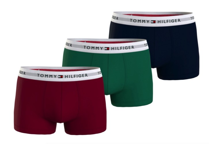 Tommy Hilfiger 3 Pack Trunk - Rouge/Nouveau Green/Desert Sky - 0ss