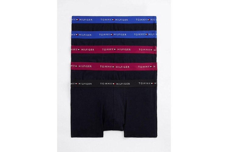 Tommy Hilfiger 5 Pack Trunk - Bright Blue/Grape Valley/Black