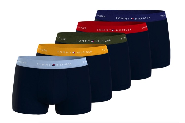 Tommy Hilfiger 5 Pack Trunk -B Blue/A Glow/p gr/Frwrks/T Lapis - 0w9