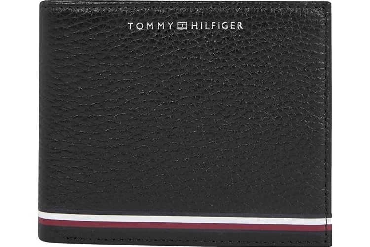 Tommy Hilfiger Central Card & Coin Leather Wallet - Black