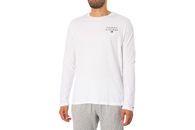 Tommy Hilfiger CN Chest Logo L/S T Shirt - White