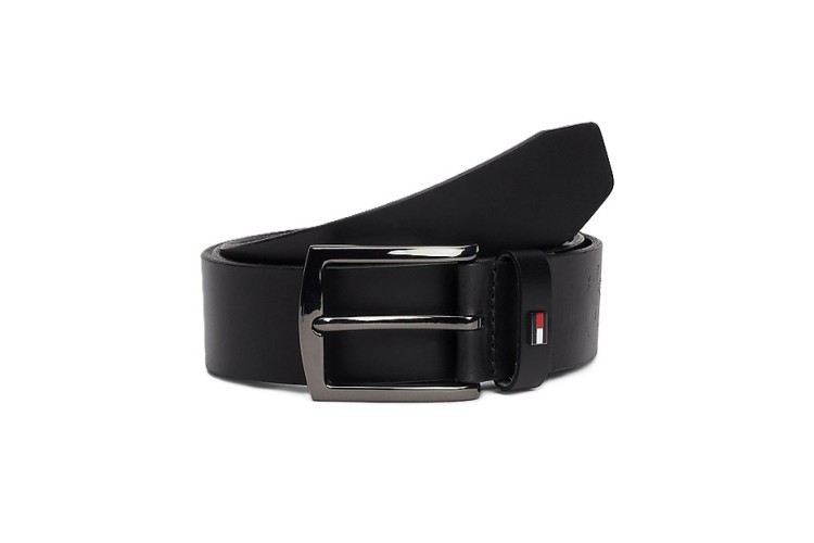 Tommy Hilfiger Denton Leather Belt - Black