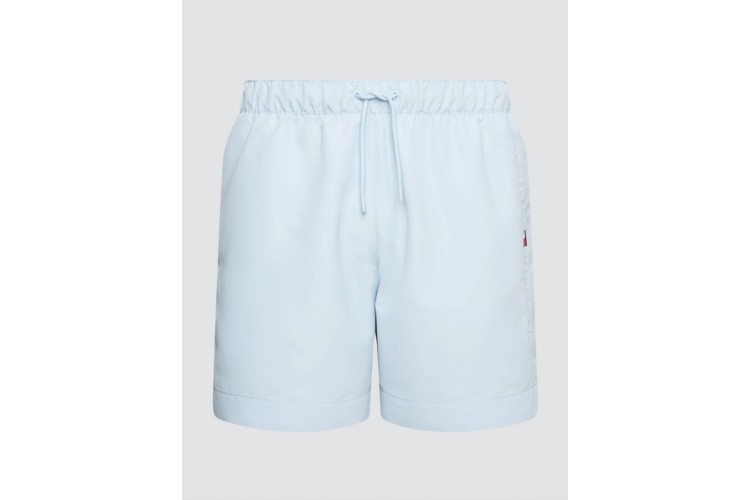 Tommy Hilfiger Embroidered Text Swim Shorts - Breezy Blue
