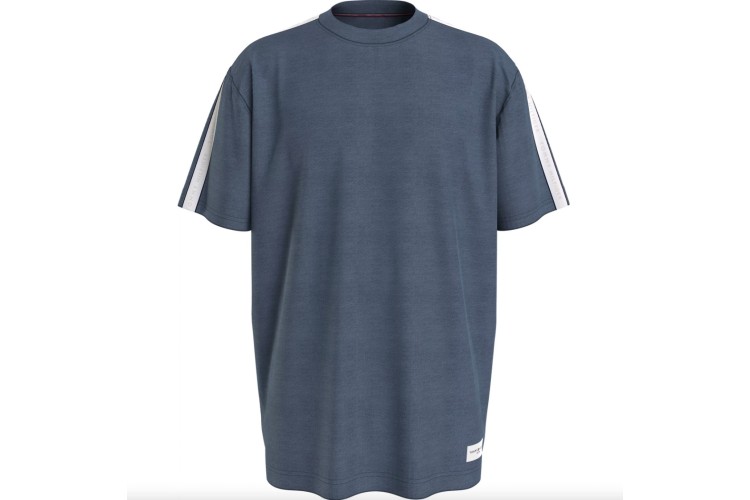 Tommy Hilfiger Established Stripe Sleeve T-Shirt - Blue Coal