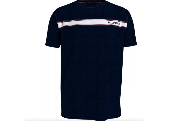 Tommy Hilfiger Monotype Logo Stripe T-Shirt - Desert Sky