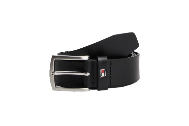 Tommy Hilfiger New Denton Leather Belt - Black