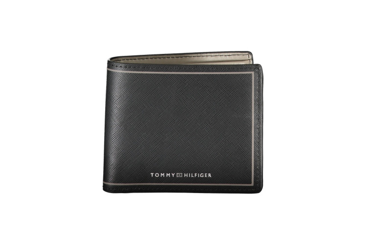 Tommy Hilfiger Saffiano Leather Coin Wallet - Black
