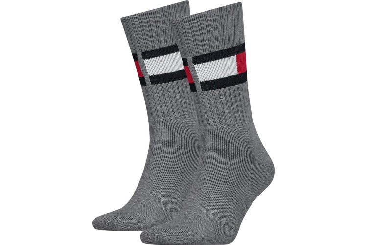 Tommy Hilfiger Single Pack Flag Sock - Grey
