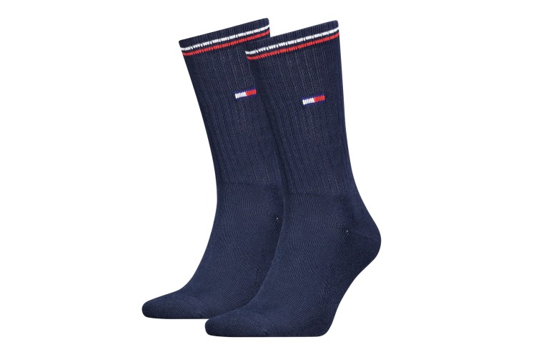 Tommy Jeans 2 Pack Flag Socks - Dark Navy