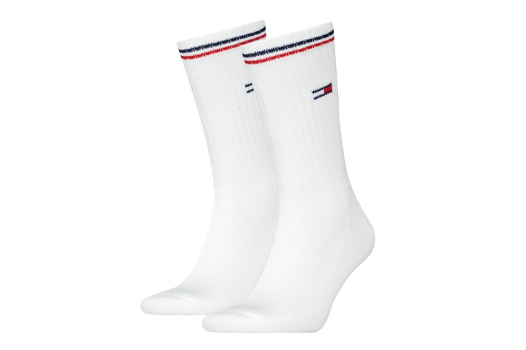 Tommy Jeans 2 Pack Flag Socks - White