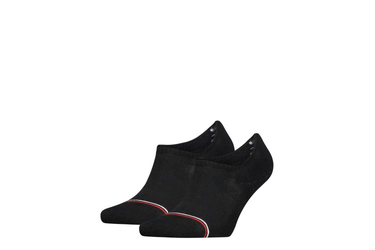 Tommy Jeans 2 Pack Icon Invisible Socks - Black