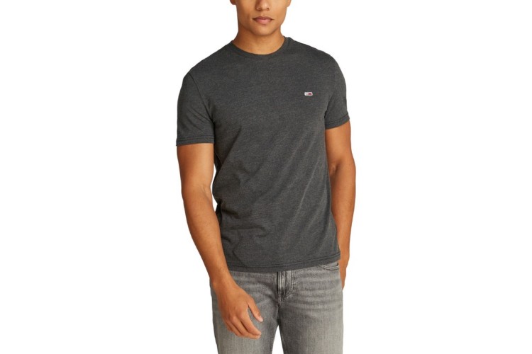 Tommy Jeans Slim Chest Logo T-Shirt - Black Heather