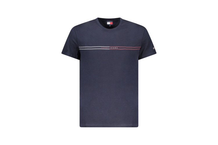 Tommy Jeans Twin Stripe Logo T-Shirt - Blue