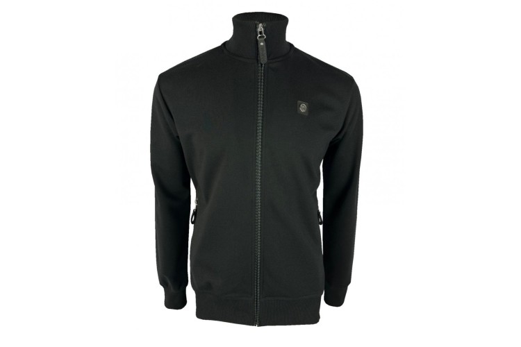 Trojan Houndstooth Trim TR/8904 Track Top - Black