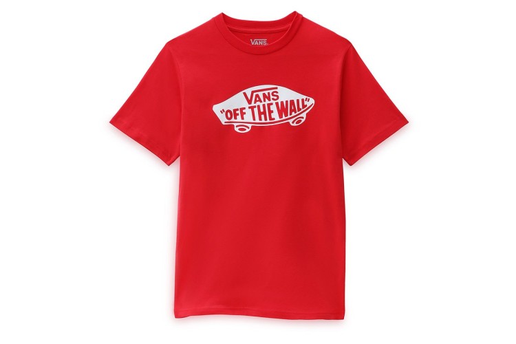 Vans Boys Off The Wall Logo S/S T Shirt - True Red