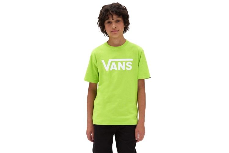 Vans Boys Classic Logo T Shirt - Lime Green