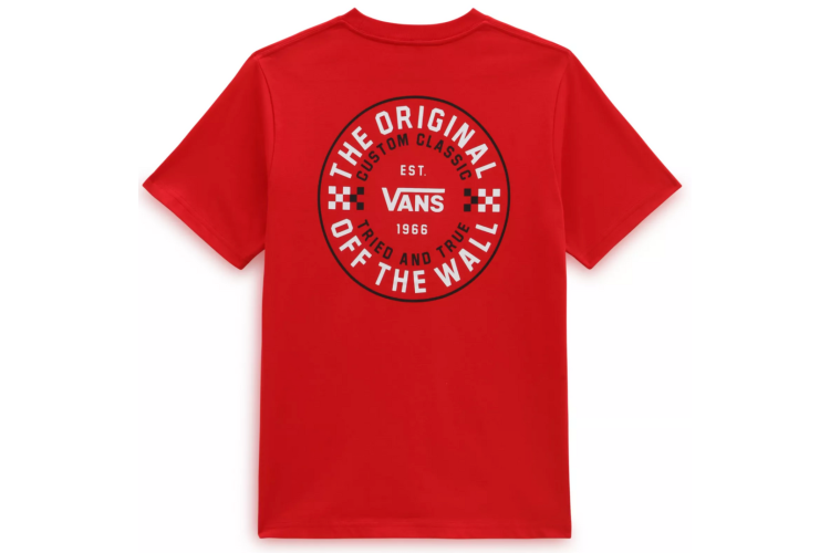 Vans Boys Custom Classic S/S T Shirt - True Red