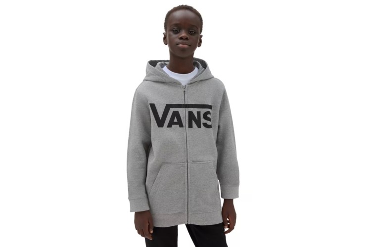 Vans Boys Classic Logo Full Zip Hoody - Cement Heather