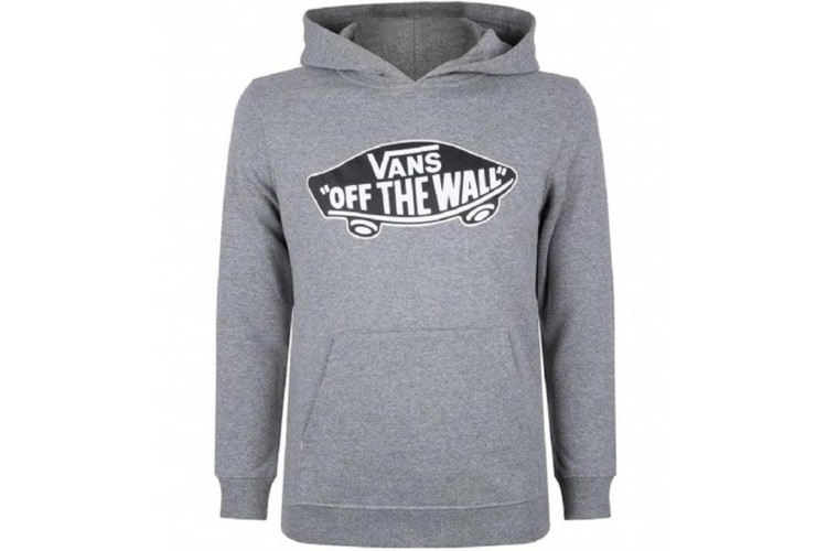 Vans Boys Off The Wall Logo Hoodie - Cement Heather