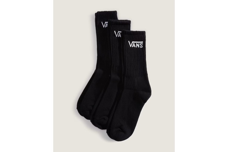 Vans Classic Crew Socks (3 pairs) - Black