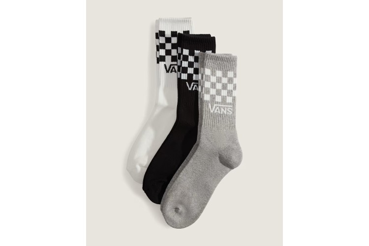 Vans Classic Crew Socks (3 pairs) - Multi Checkerboard