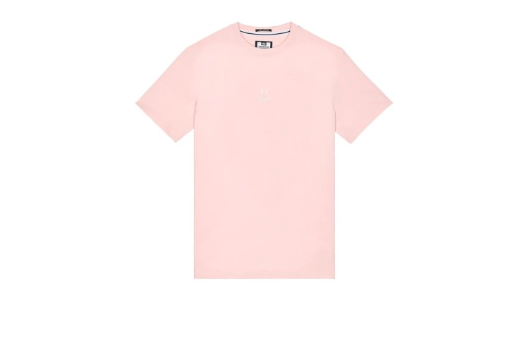 Weekend Offender Smile Graphic S/S T-Shirt - Pale Blush Pink