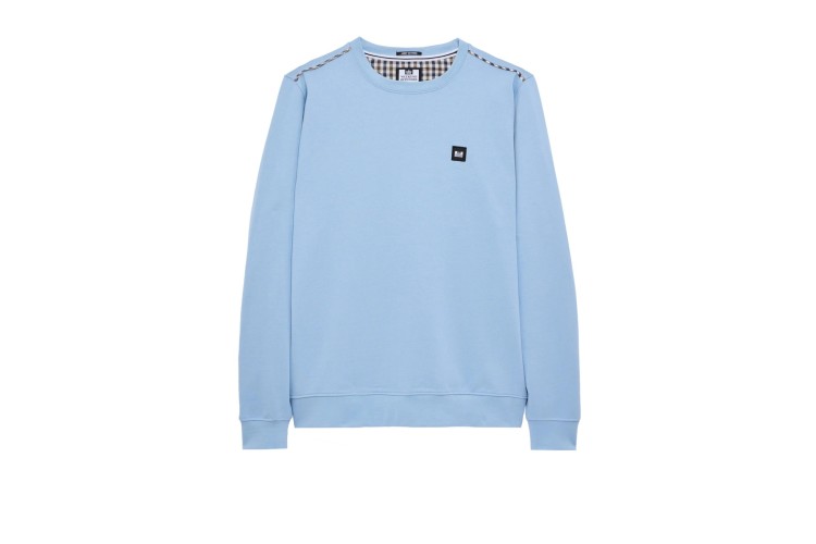 Weekend Offender Vega Sweatshirt - Sea Marine/Mid House Check